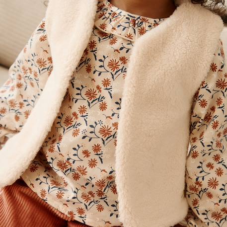 Veste sans manches bébé réversible en sherpa ollie Vanille 6 - vertbaudet enfant 
