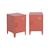 Lot de 2 tables de chevet industrielle métal, 1 porte Bleu+Bleu gris+Kaki+Noir+Rose+Terracotta+Vert clair 32 - vertbaudet enfant 