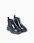 Bottines chelsea vernies avec détails brogue Bleu 2 - vertbaudet enfant 