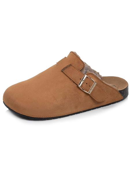Sabots fourrés, semelle extra-flex, légers, patch talon confort Camel/camel 6 - vertbaudet enfant 