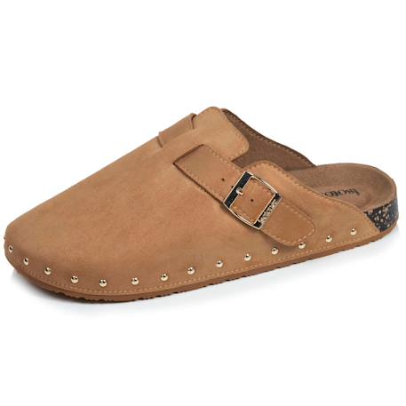 Sabots semelle extra-flex, légère, patch talon ultra confort Camel clous 1 - vertbaudet enfant 