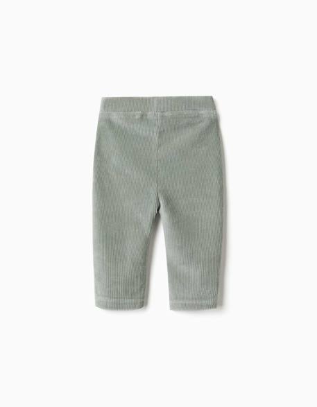 Legging en velours côtelé avec volants Vert 2 - vertbaudet enfant 