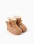 Bottines avec doublure en peluche douce synthétique et imprimés minnie Beige foncé 2 - vertbaudet enfant 