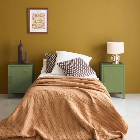 Lot de 2 tables de chevet industrielle métal, 1 porte Bleu+Bleu gris+Kaki+Noir+Rose+Terracotta+Vert clair 15 - vertbaudet enfant 