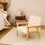 Fauteuil scandinave en bouclette et bois enfant isak l 47 x p 43,5 x h 50cm Blanc+Moutarde+Taupe+Terracotta 4 - vertbaudet enfant 