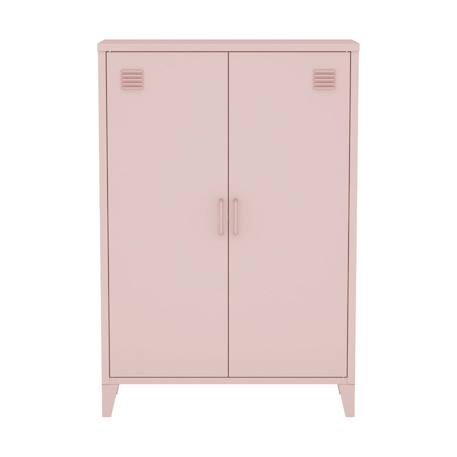 Lot de 2 commodes/armoires métal 2 portes soho l 75 x p 33 x h 110 cm Beige+Bleu gris+Kaki+Noir+Rose+Terracotta+Vert clair 29 - vertbaudet enfant 