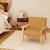 Fauteuil scandinave en bouclette et bois enfant isak l 47 x p 43,5 x h 50cm Blanc+Moutarde+Taupe+Terracotta 10 - vertbaudet enfant 
