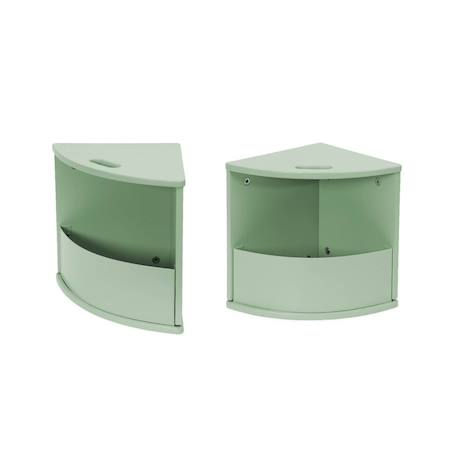 Table effet ardoise et 4 chaises avec rangement pour enfant Blanc+Vert 12 - vertbaudet enfant 