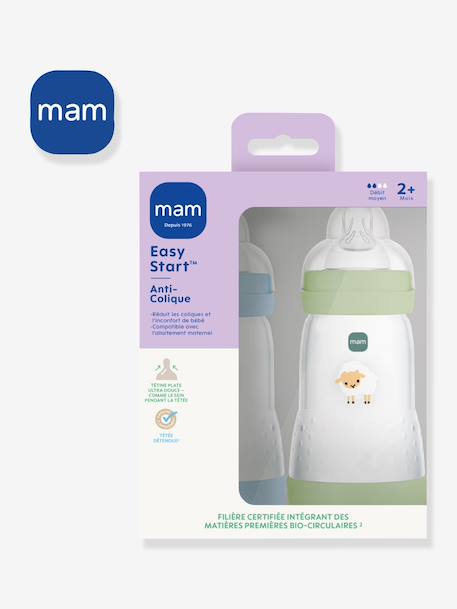 Lot de 2 biberons 260 ml Easy Start anti-colique Nature Guardian Lilas + sable+Océan + sable 7 - vertbaudet enfant 