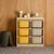 Sora - children's storage unit with 6 storage bins Moutarde+Orange+Vert olive 1 - vertbaudet enfant 