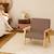 Fauteuil scandinave en bouclette et bois enfant isak l 47 x p 43,5 x h 50cm Blanc+Moutarde+Taupe+Terracotta 16 - vertbaudet enfant 