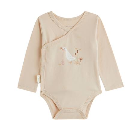 Lot de 3 bodies bébé manches longues ouverture croisée margot Ecru 6 - vertbaudet enfant 