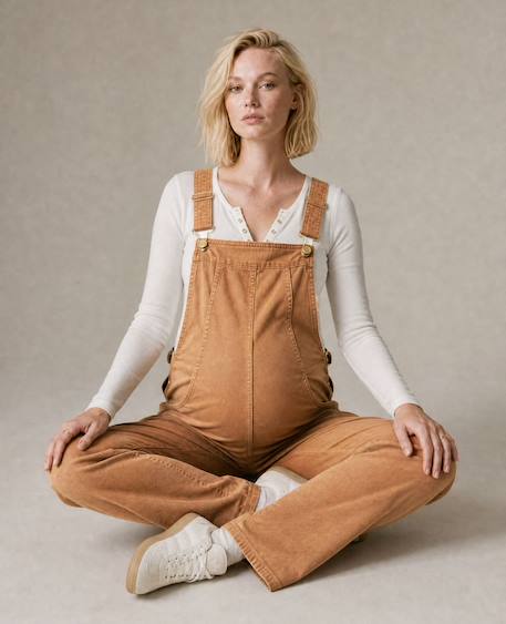 Salopette de grossesse et d'allaitement andy Camel+Prune 5 - vertbaudet enfant 
