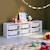 Meuble de rangement pour enfant, 6 bacs en plastique Blanc+Naturel 3 - vertbaudet enfant 