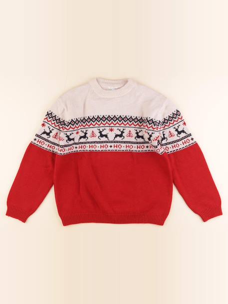 Pull - 12 ans Blanc, rouge 1 - vertbaudet enfant 