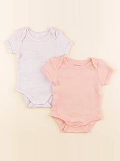 Lot de 2 bodies en coton - 3 mois  - vertbaudet enfant