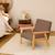 Fauteuil scandinave en bouclette et bois enfant isak l 47 x p 43,5 x h 50cm Blanc+Moutarde+Taupe+Terracotta 15 - vertbaudet enfant 
