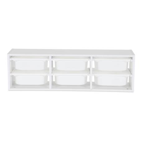 Meuble de rangement pour enfant, 6 bacs en plastique Blanc+Naturel 6 - vertbaudet enfant 