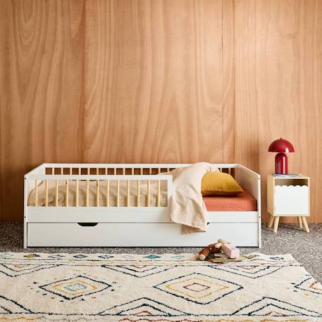 Lit gigogne enfant pin naturel avec sommier à lattes et tiroir - elio Blanc 3 - vertbaudet enfant 