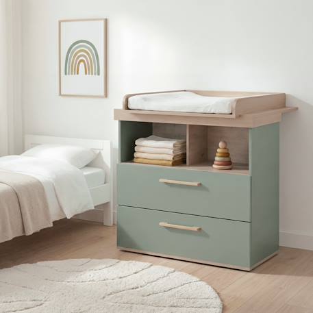 Ensemble chambre bébé 'jimmy' – chambre complète 3 pièces Blanc+Mauve+Sauge 16 - vertbaudet enfant 