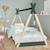 Lit tipi enfant  bois de pin sommier à lattes inclus tobias Blanc+Vert 7 - vertbaudet enfant 