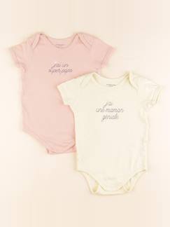 Lot de 2 bodies en coton - 24 mois  - vertbaudet enfant