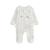 Pyjama bébé en velours ouverture pont margot Ecru 2 - vertbaudet enfant 