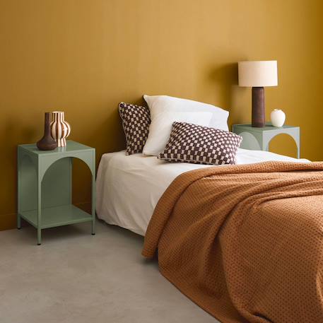 Table de chevet, table d'appoint industrielle métal (lot de 2) soho Beige+Bleu+Bleu gris+Kaki+Noir+Rose+Terracotta+Vert clair 43 - vertbaudet enfant 