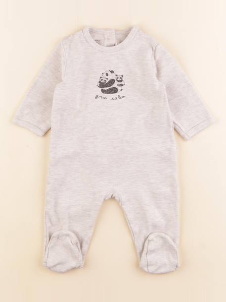 Pyjama coton - 6 mois Gris 1 - vertbaudet enfant 