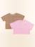 Lot de 2 tee-shirts - 4 ans Marron, rose 1 - vertbaudet enfant 