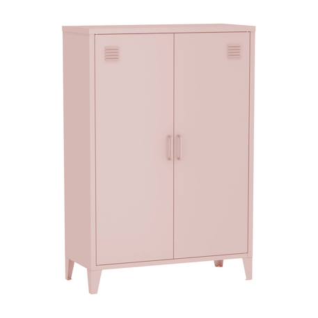 Lot de 2 commodes/armoires métal 2 portes soho l 75 x p 33 x h 110 cm Beige+Bleu gris+Kaki+Noir+Rose+Terracotta+Vert clair 30 - vertbaudet enfant 