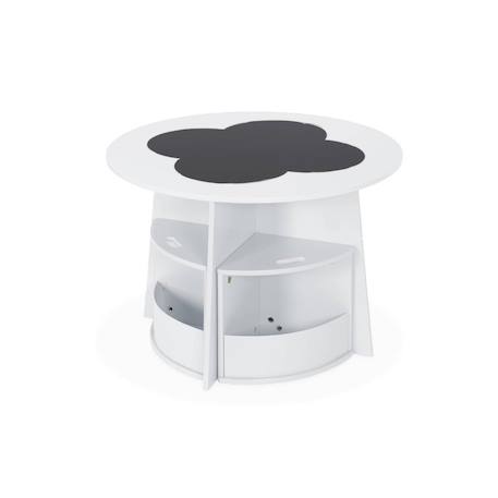 Table effet ardoise et 4 chaises avec rangement pour enfant Blanc+Vert 2 - vertbaudet enfant 