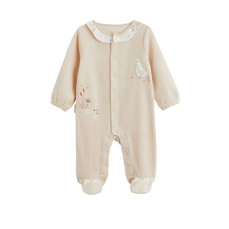 Pyjama bébé en velours margot Rose 2 - vertbaudet enfant 