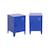 Lot de 2 tables de chevet industrielle métal, 1 porte Bleu+Bleu gris+Kaki+Noir+Rose+Terracotta+Vert clair 2 - vertbaudet enfant 