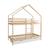 Lit enfant superposé cabane 90 x 190 cm pin naturel sommier à lattes et tiroirs - roya Blanc 2 - vertbaudet enfant 