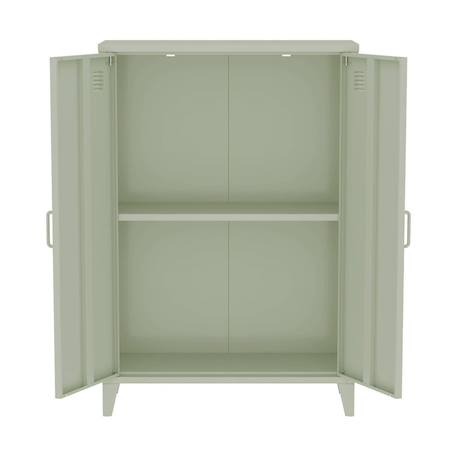 Lot de 2 commodes/armoires métal 2 portes soho l 75 x p 33 x h 110 cm Beige+Bleu gris+Kaki+Noir+Rose+Terracotta+Vert clair 41 - vertbaudet enfant 