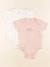 Lot de 2 bodies en coton - 36 mois Blanc, rose 1 - vertbaudet enfant 