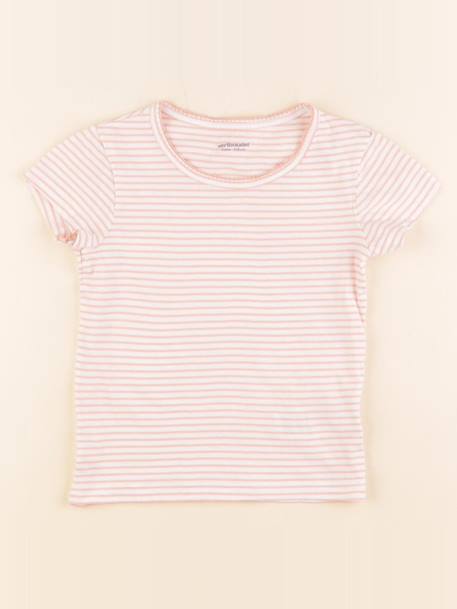 Maillot de corps - 5 ans Blanc, rose 1 - vertbaudet enfant 