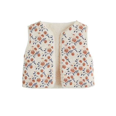 Veste sans manches bébé réversible en sherpa ollie Vanille 4 - vertbaudet enfant 