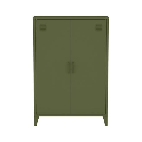 Lot de 2 commodes/armoires métal 2 portes soho l 75 x p 33 x h 110 cm Beige+Bleu gris+Kaki+Noir+Rose+Terracotta+Vert clair 18 - vertbaudet enfant 