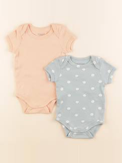 Lot de 2 bodies en coton - 3 mois  - vertbaudet enfant