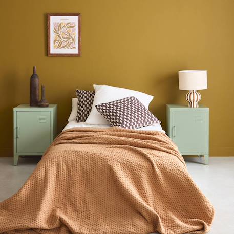 Lot de 2 tables de chevet industrielle métal, 1 porte Bleu+Bleu gris+Kaki+Noir+Rose+Terracotta+Vert clair 39 - vertbaudet enfant 