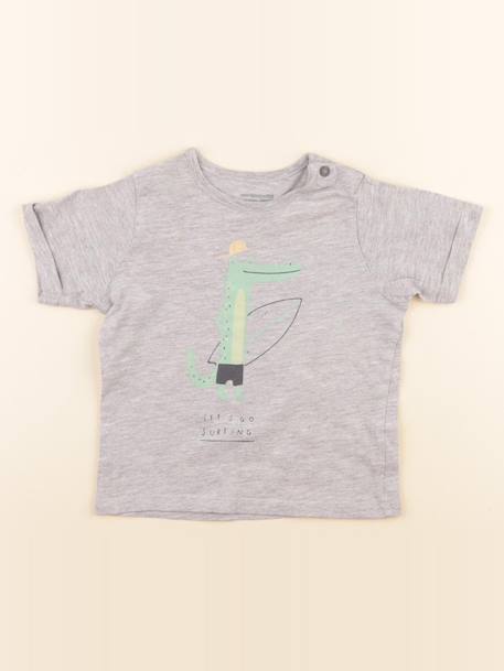 Tee-shirt - 24 mois Gris 1 - vertbaudet enfant 