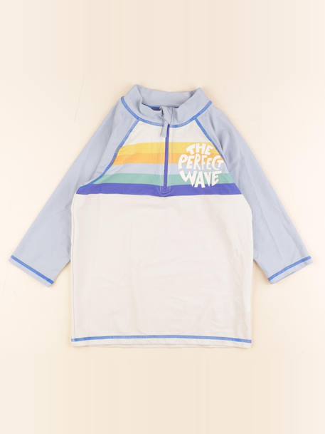 Tee-shirt de bain - 10 ans Blanc, bleu 1 - vertbaudet enfant 