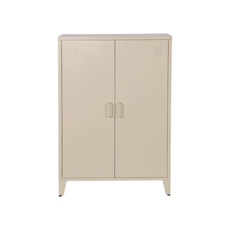 Lot de 2 commodes/armoires métal 2 portes soho l 75 x p 33 x h 110 cm Beige+Bleu gris+Kaki+Noir+Rose+Terracotta+Vert clair 4 - vertbaudet enfant 