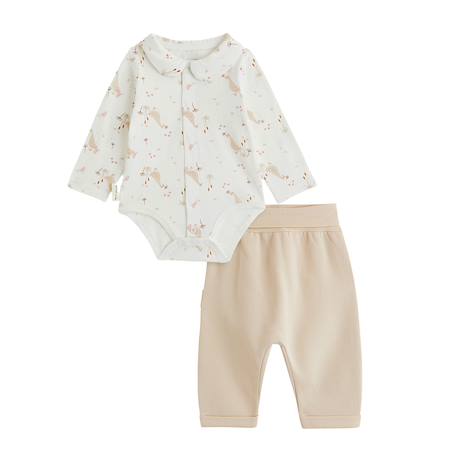 Ensemble body bébé et pantalon en molleton margot Rose 2 - vertbaudet enfant 