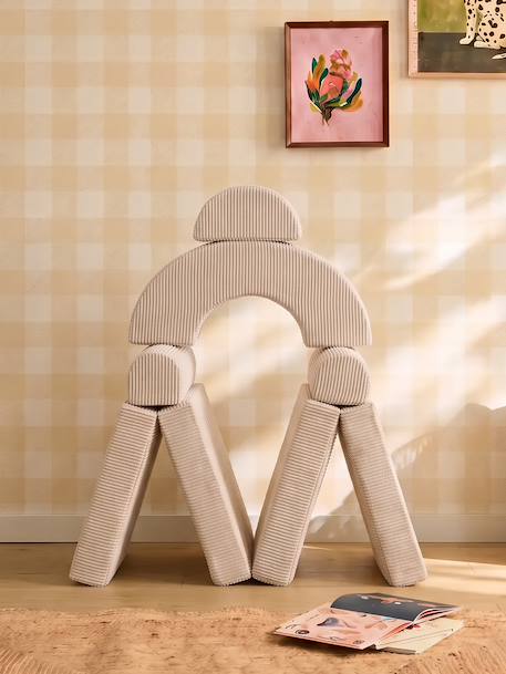 Canapé mousse modulable ALTO beige+rose+vert 2 - vertbaudet enfant 