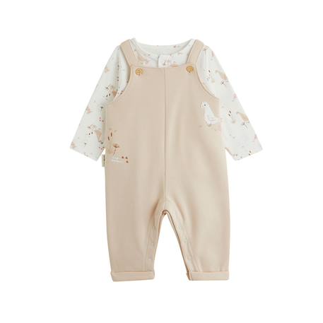 Ensemble salopette bébé en molleton et t-shirt margot Rose 2 - vertbaudet enfant 
