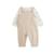 Ensemble salopette bébé en molleton et t-shirt margot Rose 2 - vertbaudet enfant 