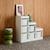 Meuble de rangement enfant escalier 6 bacs de rangement décor bois - sora Blanc+Naturel 4 - vertbaudet enfant 